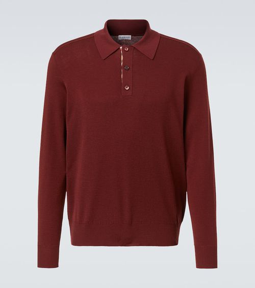 Wool polo sweater