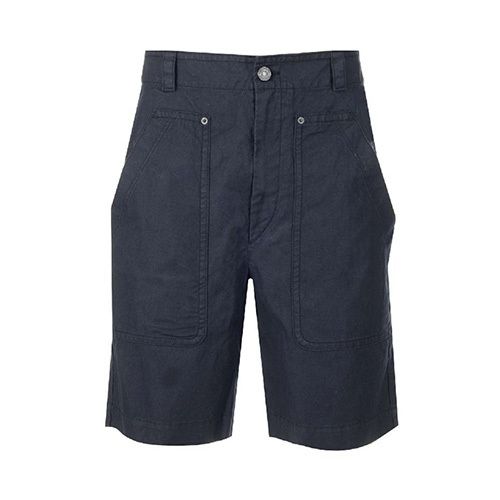 Knee-length cargo shorts - Blue