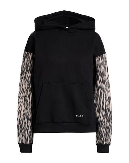 Woman Sweatshirt Black Size XL Cotton, Polyester