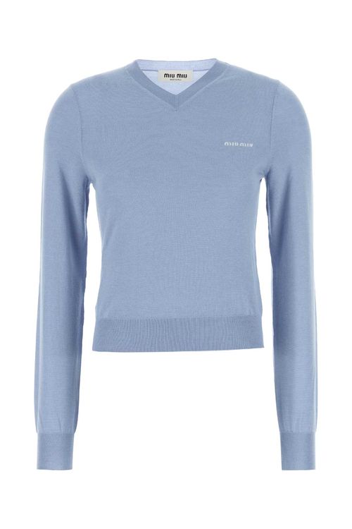 Cerulean Blue Cashmere Blend Sweater
