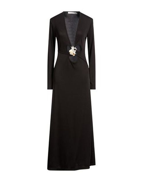 Woman Maxi dress Black Size 10 Polyester, Elastane