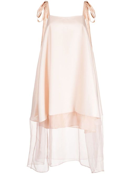 Layered-effect sleeveless dress - Pink