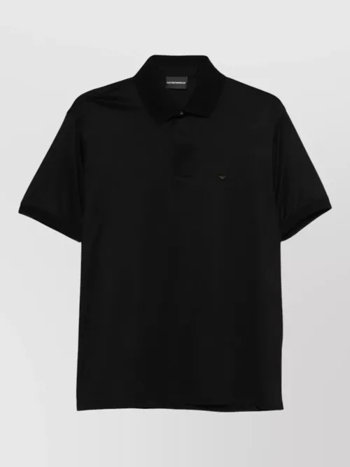 Emporio Armani - cotton polo shirt short sleeves collar