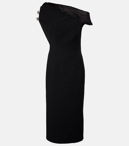 Reina asymmetric embellished midi dress