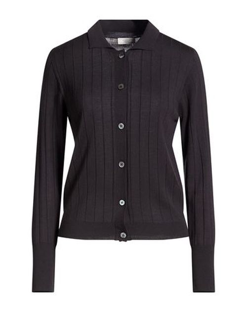 Woman Cardigan Charcoal Size 6 Merino Wool