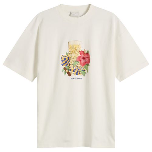 Men's T-shirt Hibiscus Club in Off White