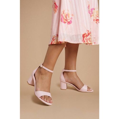 Dorothy Perkins Rory Block Heel 2 Part Faux Leather Sandals In Pink