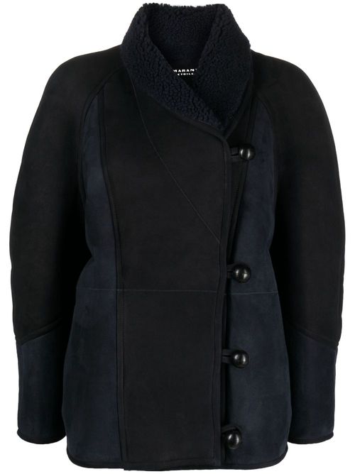 Abeni wrap suede coat - Blue