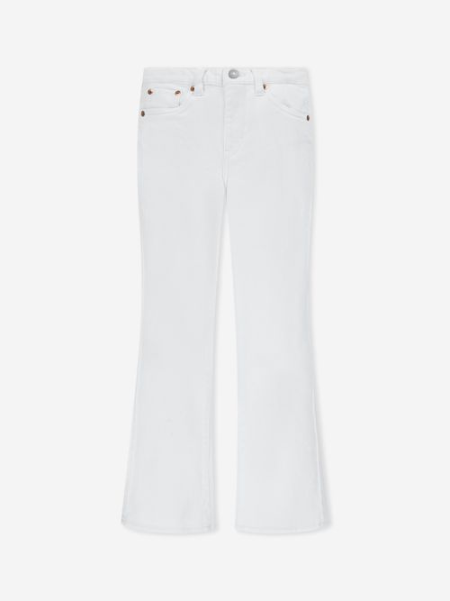 Levi's Kids Wear Girls 726 High Rise Flare Jeans in Ivory 10 Yrs