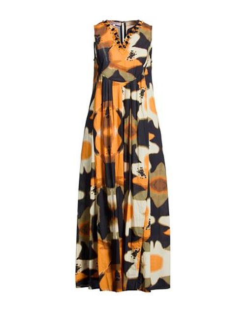 Woman Maxi dress Orange Size L Cotton
