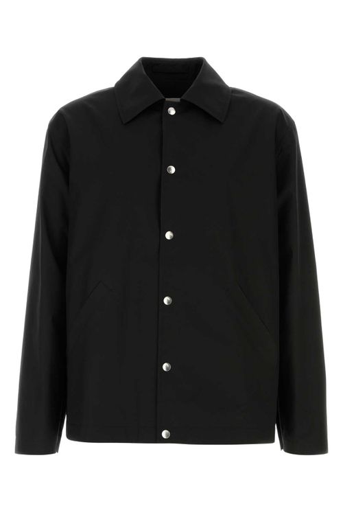 Cotton Overshirt Jacket — Black