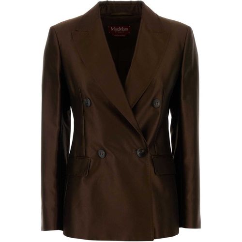 Mm Studio Chocolate Taffeta Peccati Blazer