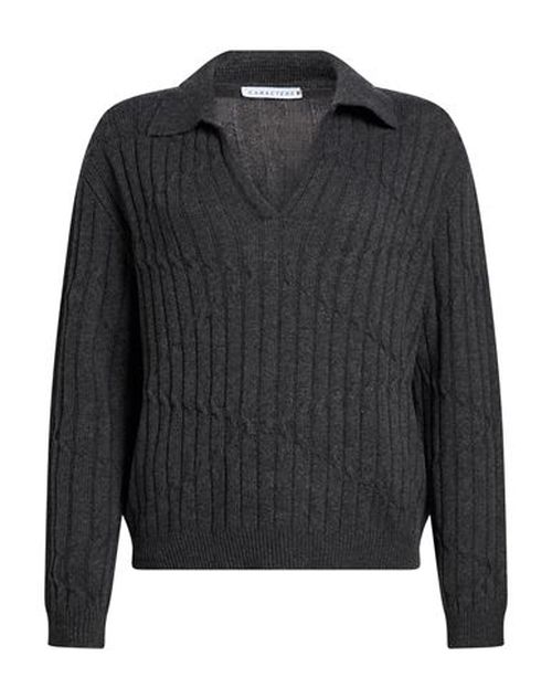 Caractère Woman Sweater Charcoal Size S Viscose, Wool, Polyamide, Cashmere