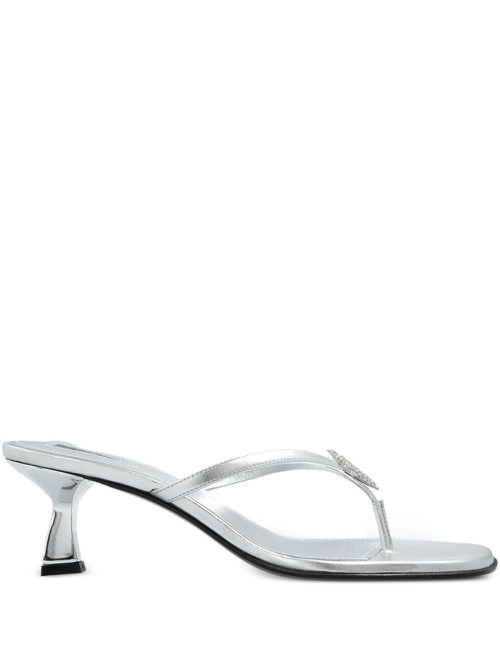 Nodaleto metallic-leather sandals - Grey