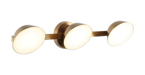 Aged Gold Brass LED Wall Sconce from the Emerson Collection