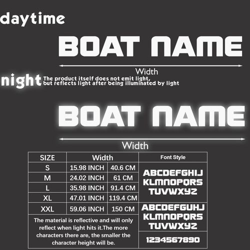 TEMU Customized Engraved Reflective Stickers, Personalized Boat Name Stickers , Pontoon, Kayak, Personalized Boat Name Vinyl Stickers, Windshield