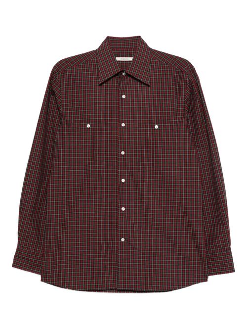 Checked cotton shirt - Red