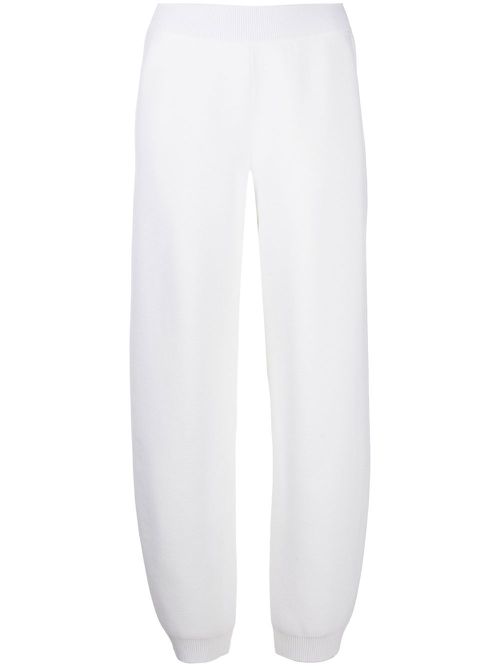 Elasticated-waist trousers - White