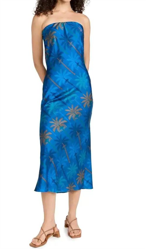 Thara Dress In Cobalt Palms
