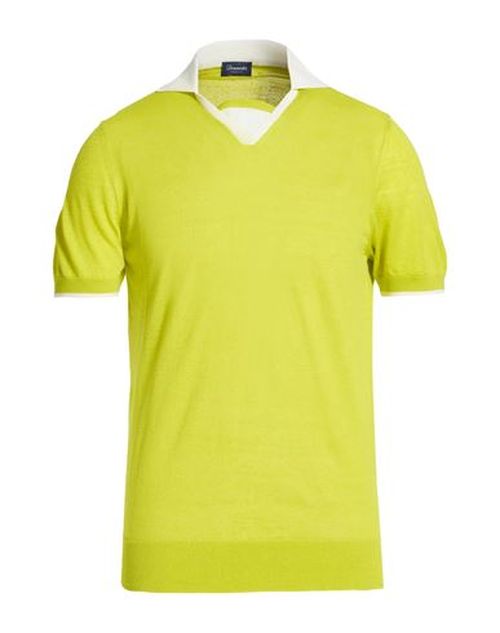 Man Sweater Lime green Size 38 Linen, Cotton