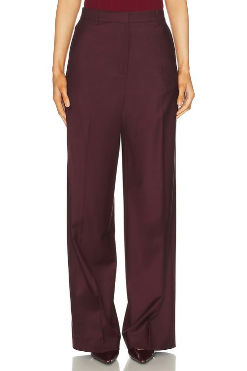 ILA Lea Pant in Burgundy - Burgundy. 40 also