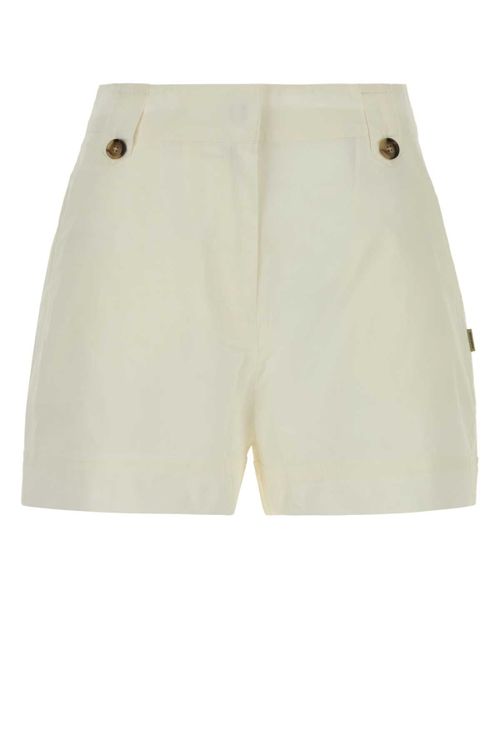 Cotton Poplin Shorts — White