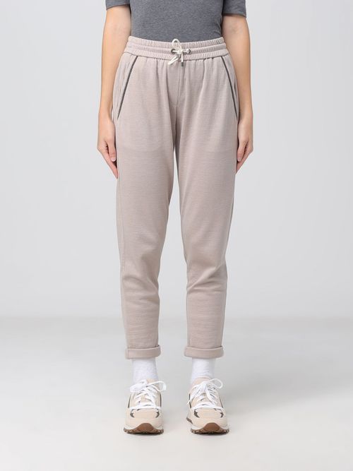 Pants in cotton and silk