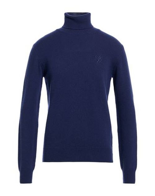 Man Turtleneck Blue Size 36 Virgin Wool, Cashmere