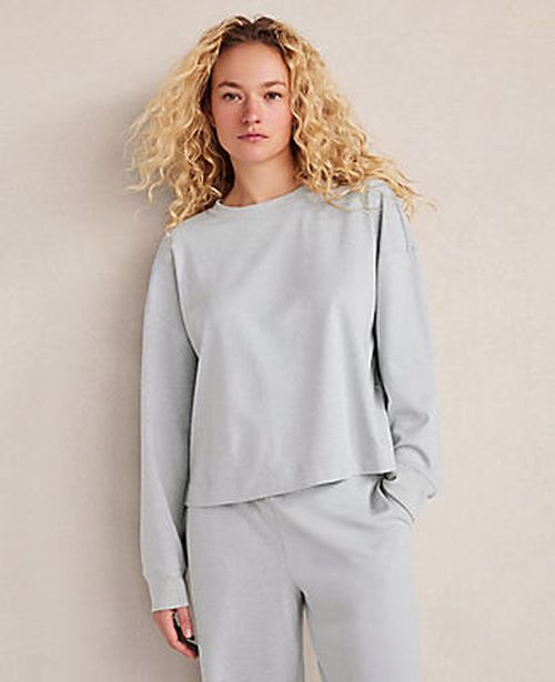 Ann Taylor Haven Well Within Botanical-Dyed Organic Cotton Interlock Top