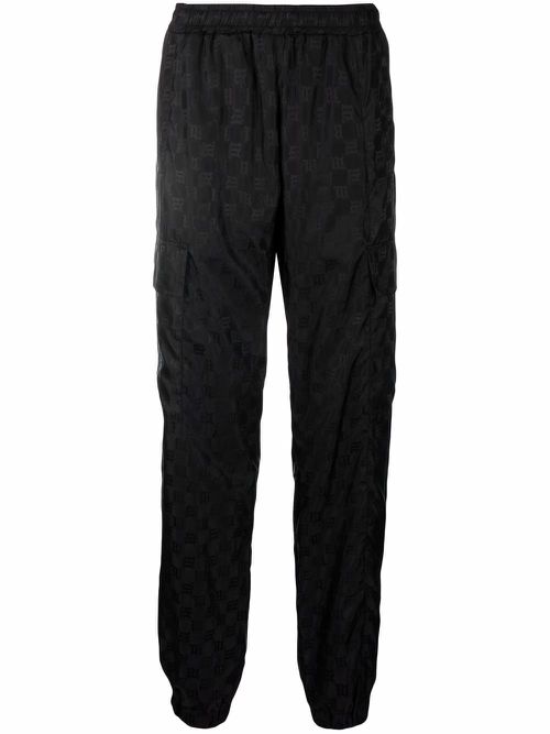 Monogram-print trousers - Black