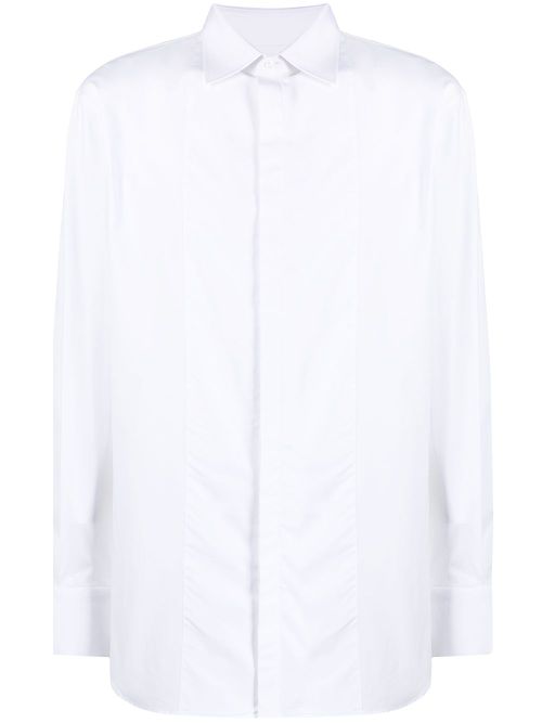 Button-up long-sleeve shirt - White