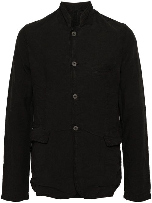 Linen shirt jacket - Black
