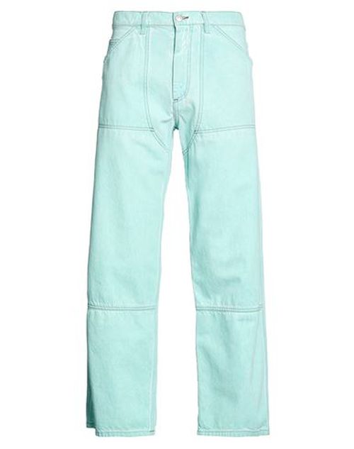 Man Jeans Turquoise Size 32 Cotton