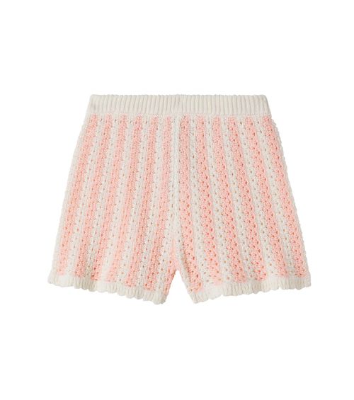 Mekylane crochet striped cotton shorts