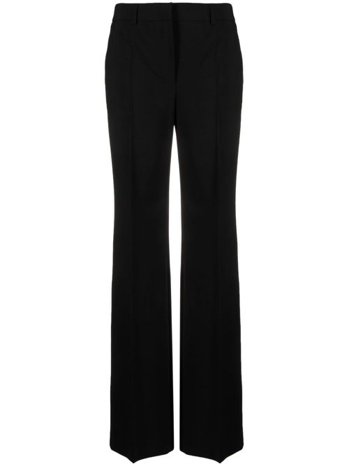 Straight virgin wool trousers - Black