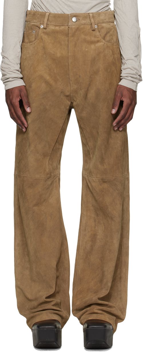 Brown Temple Geth Suede Pants