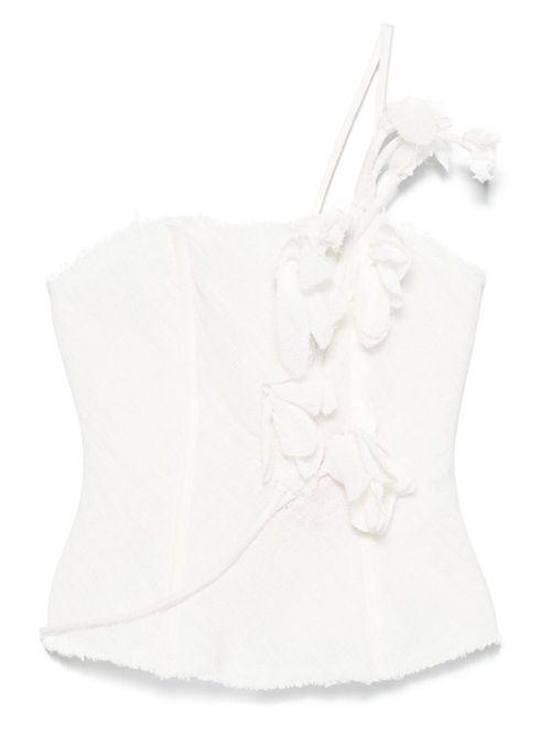 Flower-detailing top - White