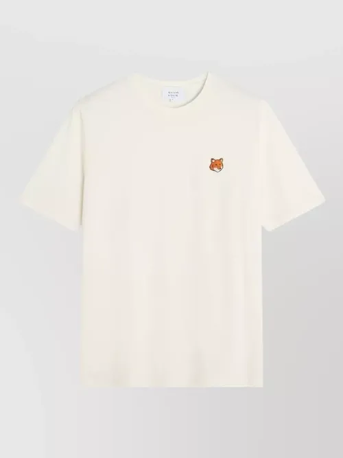 Maison Kitsuné - fox head motif cotton round neck t-shirt