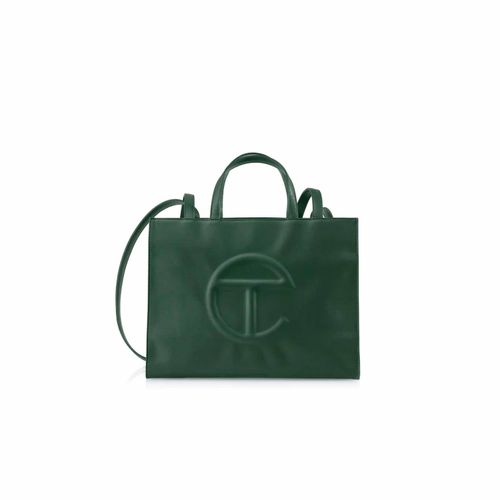 Unisex Medium Shopping Bag In Dark Olive