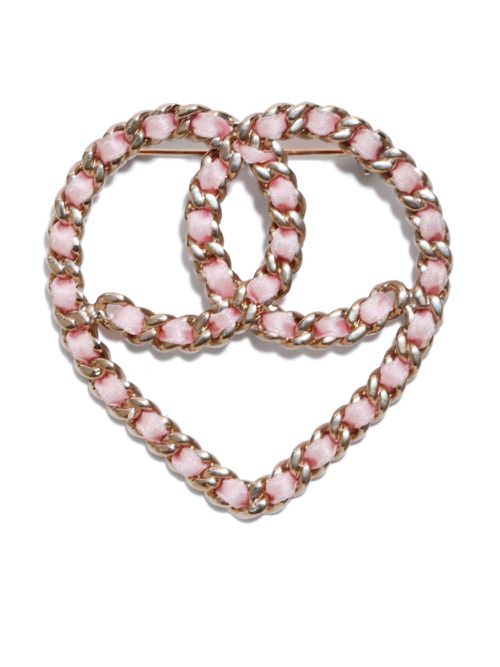 2009 CC heart brooch - Gold