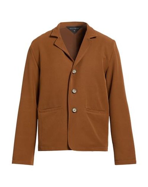 Man Blazer Light brown Size L Polyester, Elastane