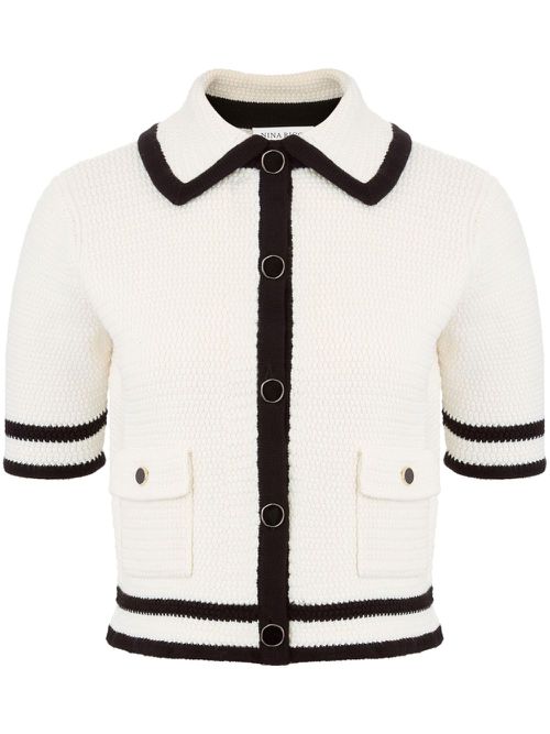 Three-quarter sleeves cardigan - White