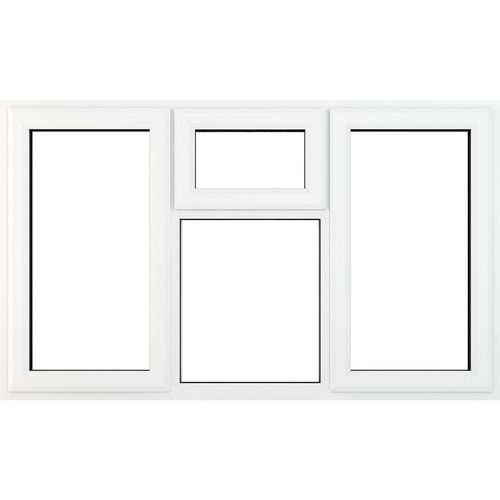 Left and Right Hand Side Hung Top Opener Centre Window Clear Glass