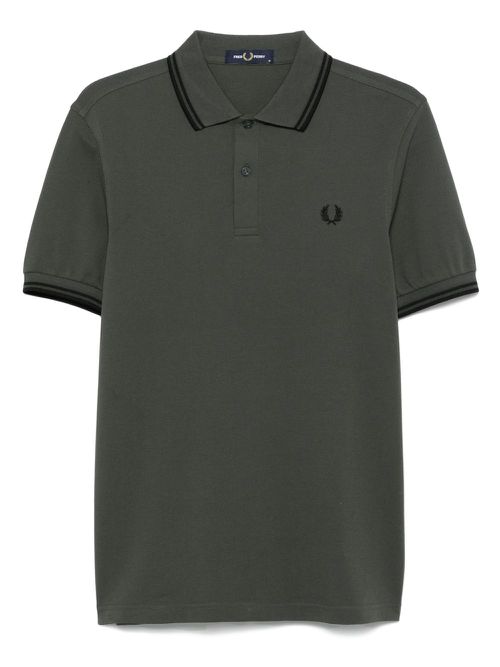 Fred Perry logo-embroidered polo shirt - Green