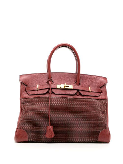 2002 pre-owned Birkin 35 handbag - Red