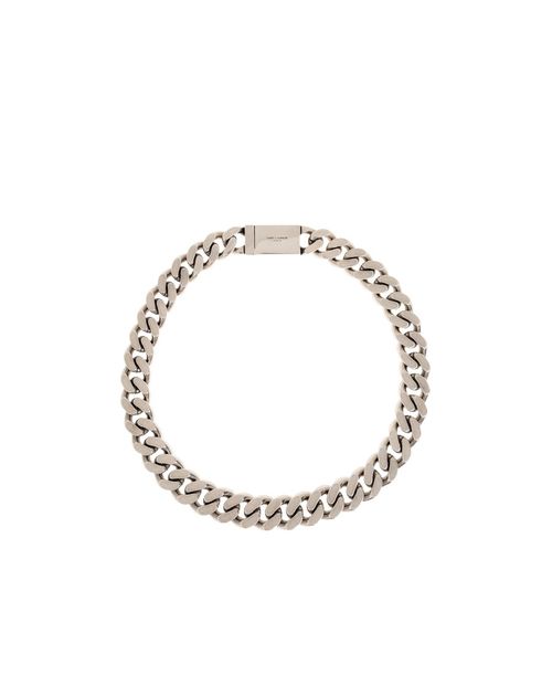 Metal curb chain necklace
