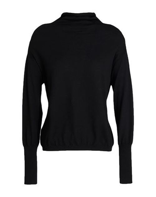 Woman Turtleneck Black Size 8 Merino Wool