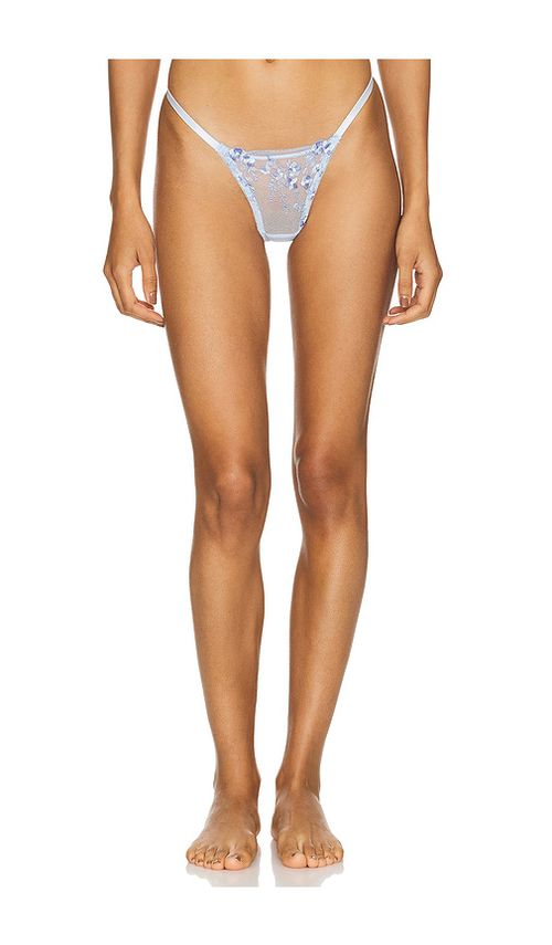 KAT THE LABEL Sofia Thong in Baby Blue. -  XS also in