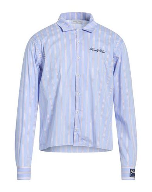 Family First Milano Man Shirt Sky blue Size L Cotton, Polyamide, Elastane