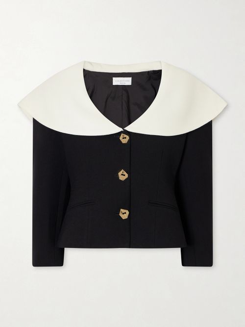 Manuela Embellished Wool Jacket - Black
